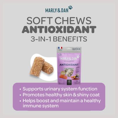 Show full view: Marly & Dan Healthy & Functional Salmon Dog Treats with Sweet Potato & Cranberries, Antioxidant Recipe, 6-oz bag slide 4 of 6