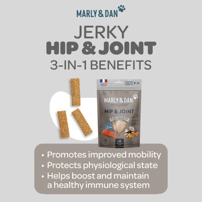 Show full view: Marly & Dan Healthy & Functional Salmon Jerky Treats for Dogs, Hip & Joint Recipe, 6oz bag slide 4 of 6