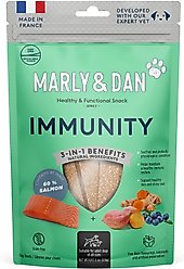 Marly & Dan Healthy & Functional Salmon Jerky Treats for Dogs, Immunity Recipe, 6oz bag