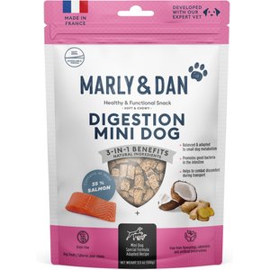 Marly & Dan Salmon Treats for Cats with Sweet Potato & Tumeric, Tummy & Digestion Recipe, 3-oz bag