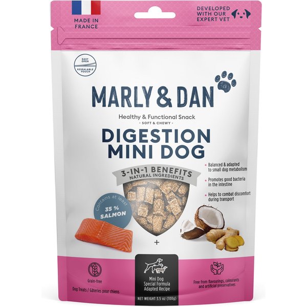 Marly & Dan Salmon Dog Treats for Small & Mini Dogs with Chondroitin & Glucosamine, Hip & Joint Recipe, 3.5-oz bag
