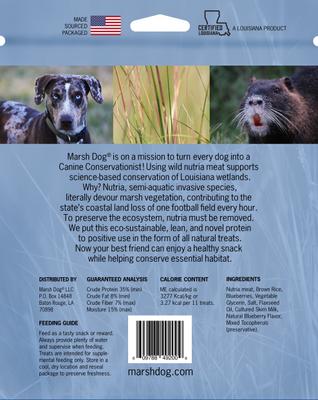 Show full view: Marsh Dog Wild Nutria Blueberry Recipe Crunchy Dog Treats, 8-oz bag slide 3 of 3