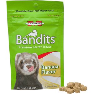 Marshall Bandits Premium Banana Flavor Ferret Treats, 3-oz bag