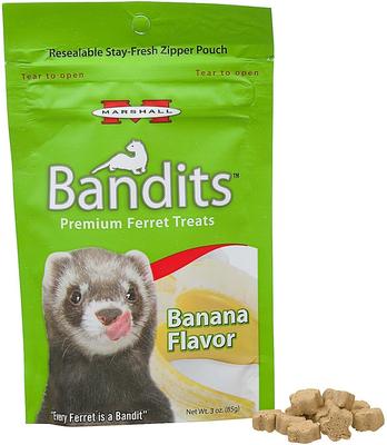 Show full view: Marshall Bandits Premium Banana Flavor Ferret Treats, 3-oz bag slide 8 of 10
