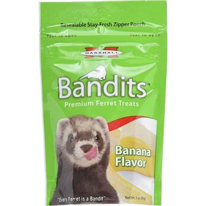 Marshall Bandits Premium Banana Flavor Ferret Treats, 3-oz bag
