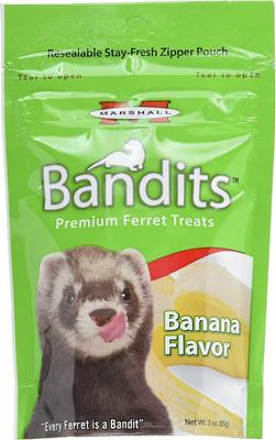 Show full view: Marshall Bandits Premium Banana Flavor Ferret Treats, 3-oz bag slide 7 of 10