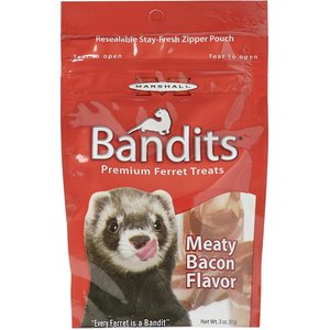 Marshall Bandits Premium Meaty Bacon Flavor Ferret Treats, 3-oz bag