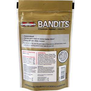 Marshall Bandits Premium Peanut Butter Flavor Ferret Treats, 3-oz bag