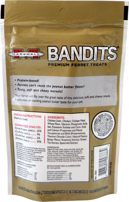 Show full view: Marshall Bandits Premium Peanut Butter Flavor Ferret Treats, 3-oz bag slide 3 of 7