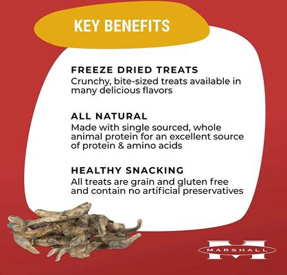 Show full view: Marshall Extreme Munchy Minnows Freeze-Dried Ferret & Rat Treats, .3-oz bag slide 9 of 9