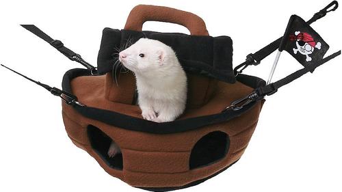 Show full view: Marshall Hanging Ferret Hammock, Pirate Ship slide 4 of 6