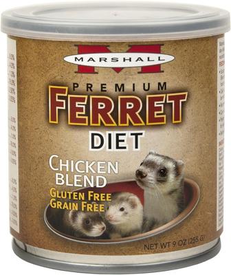 Show full view: Marshall Premium Diet Chicken Entrée Ferret Treats, 9-oz tub slide 3 of 4