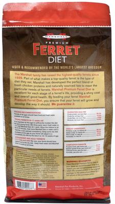 Show full view: Marshall Premium Ferret Food, 4-lb bag slide 3 of 6