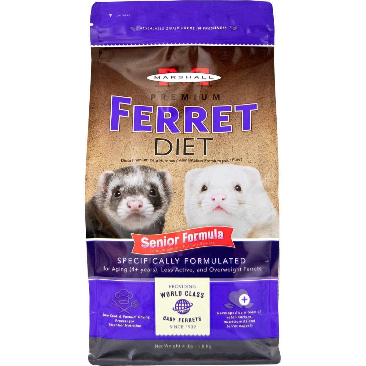 Marshall Premium Senior Formula Ferret Food, 4-lb bag