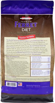 Show full view: Marshall Premium Senior Formula Ferret Food, 4-lb bag slide 2 of 5
