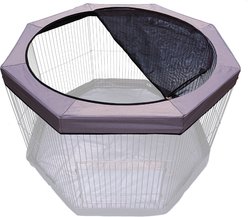 Marshall Skylight Cat & Small-Pet Playpen Cover, Gray, Medium