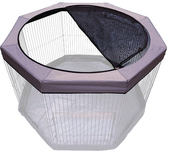 Marshall Skylight Cat & Small-Pet Playpen Cover, Gray, Medium