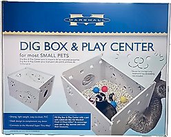 Marshall Small Pet Dig Box & Play Center, White