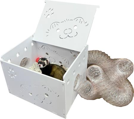 Show full view: Marshall Small Pet Dig Box & Play Center, White slide 2 of 5