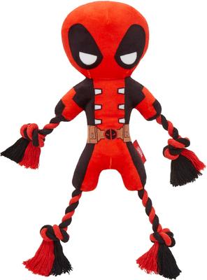 Discontinued MARVEL 's Deadpool Plush with Rope Squeaky Dog