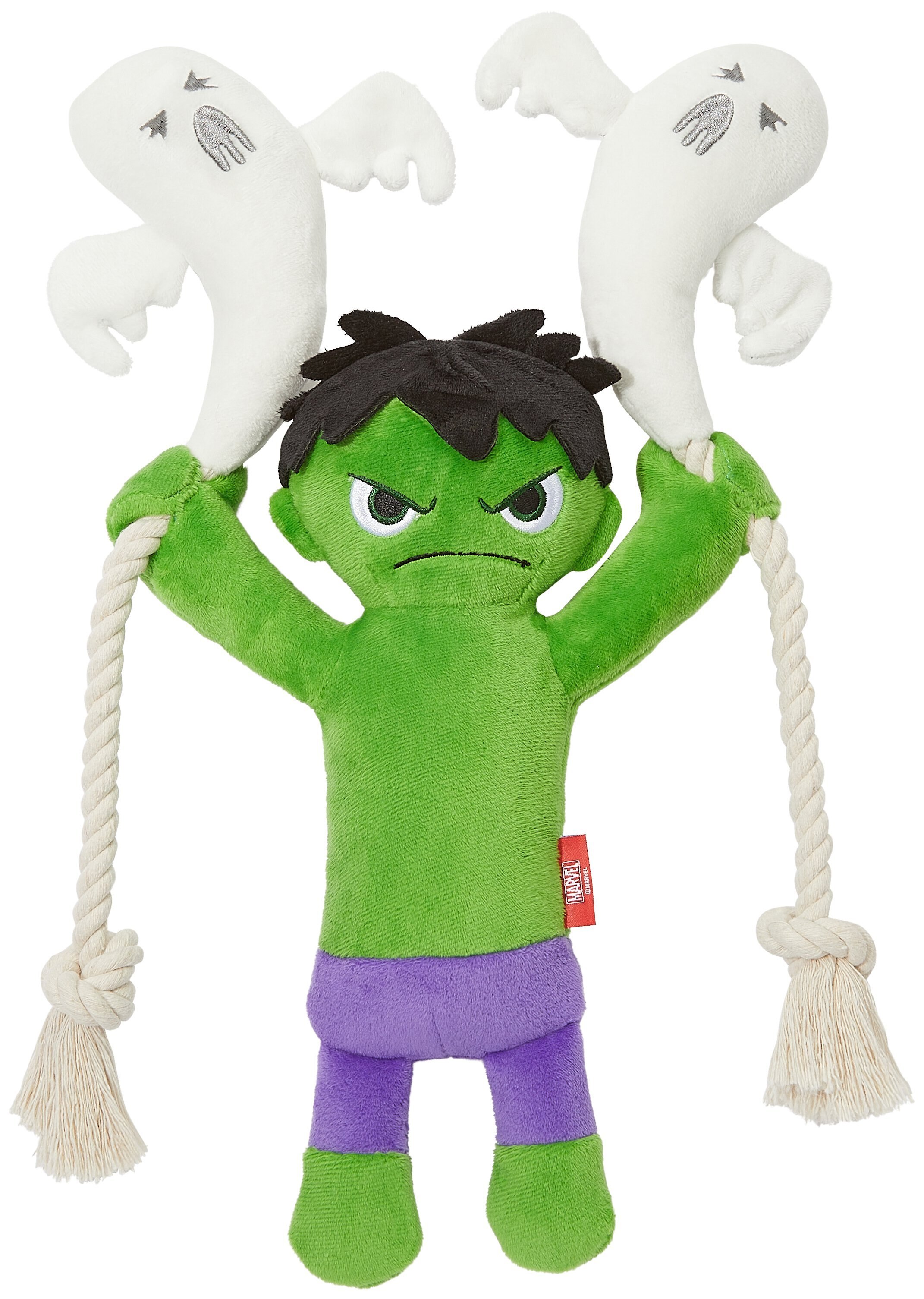 's Halloween Hulk Plush with Rope Squeaky Dog Toy
