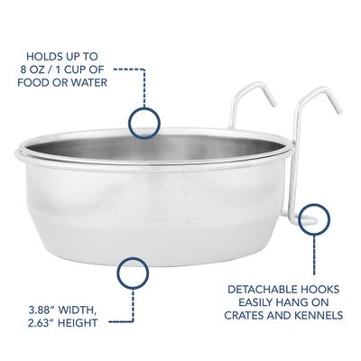 Show full view: Maslow Stainless Steel Kennel Dog Bowl, 1-cup slide 3 of 6
