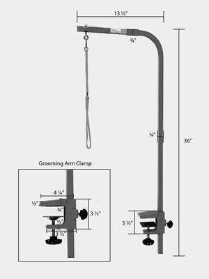 Show full view: Master Equipment Color Dog Grooming Arm with Clamp, Purple slide 3 of 4
