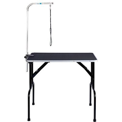 Master Equipment Master Equipment Dog Grooming Table with Arm, Black, 30-in