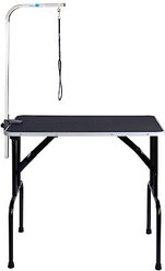 Master Equipment Dog Grooming Table with Arm, Black, 42-in