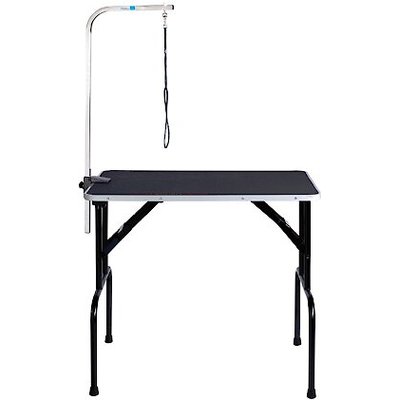 Master Equipment Master Equipment Dog Grooming Table with Arm, Black, 42-in