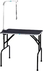 Master Equipment Dog Grooming Table with Arm, Black, 48-in