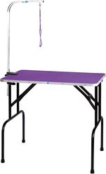 Master Equipment Dog Grooming Table with Arm, Purple, 36-inch