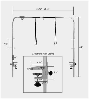 Show full view: Master Equipment Overhead Dog Grooming Arm, Black slide 6 of 7