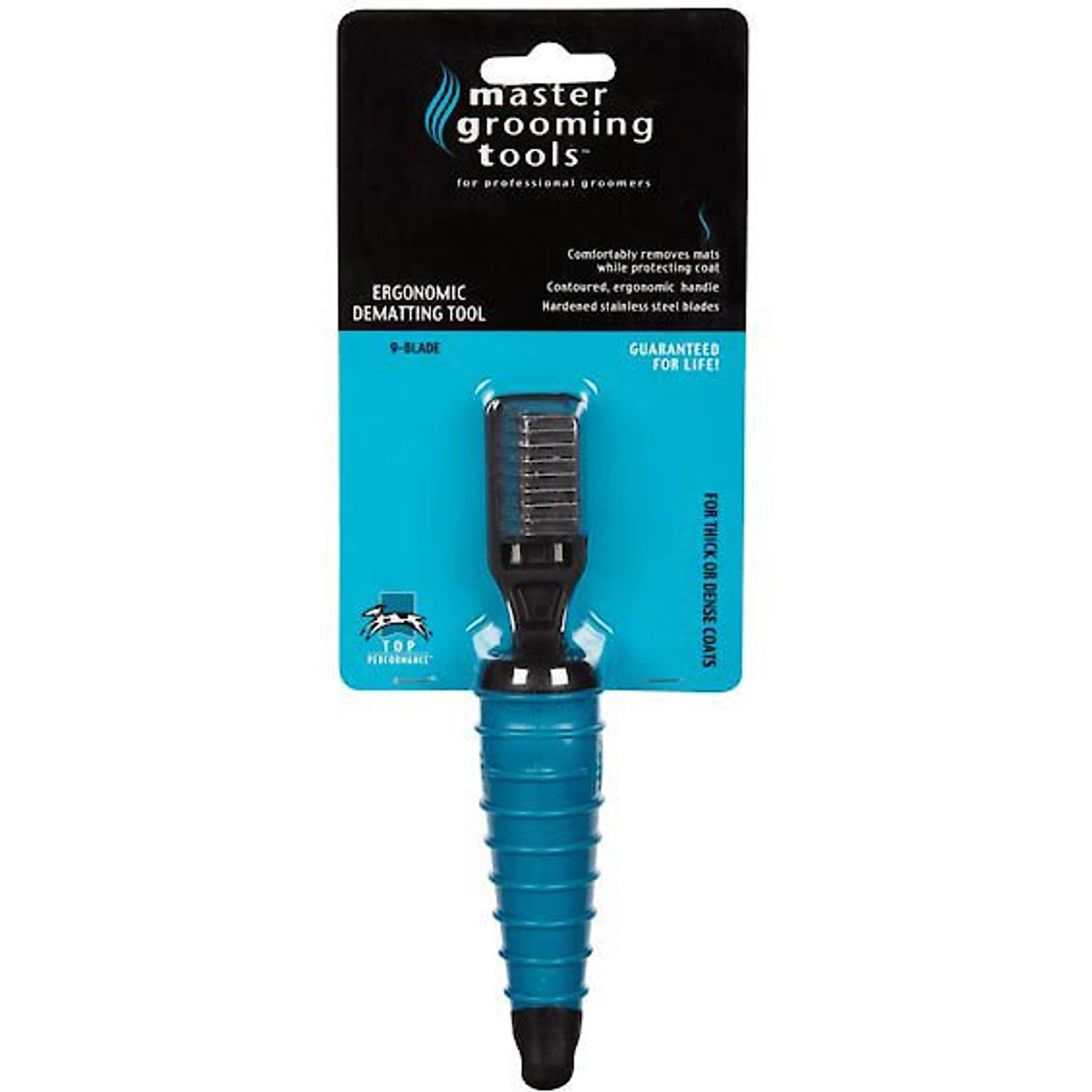 Master Grooming Tools Ergonomic Pet Dematting Tool, 9 Blade