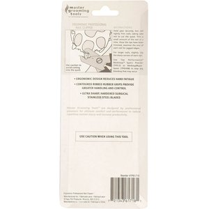 Master Grooming Tools Ergonomic Professional Dog Nail Clipper, Small