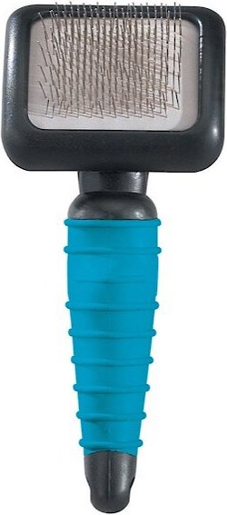 Show full view: Master Grooming Tools Ergonomic Slicker Pet Brush, Teal, Small slide 1 of 2