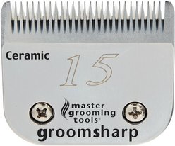 Master Grooming Tools GroomSharp Ceramic Pet Grooming Blade, Size 15