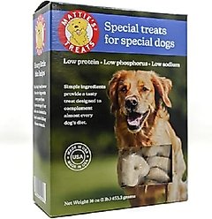 Mattie's Treats Low Protein, Low Phosphorus, Low Sodium Crunchy Dog Treats, 1-lb box