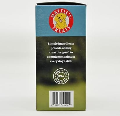 Show full view: Mattie's Treats Minis Low Protein, Low Phosphorus, Low Sodium Crunchy Dog Treats, 10-oz box slide 5 of 7