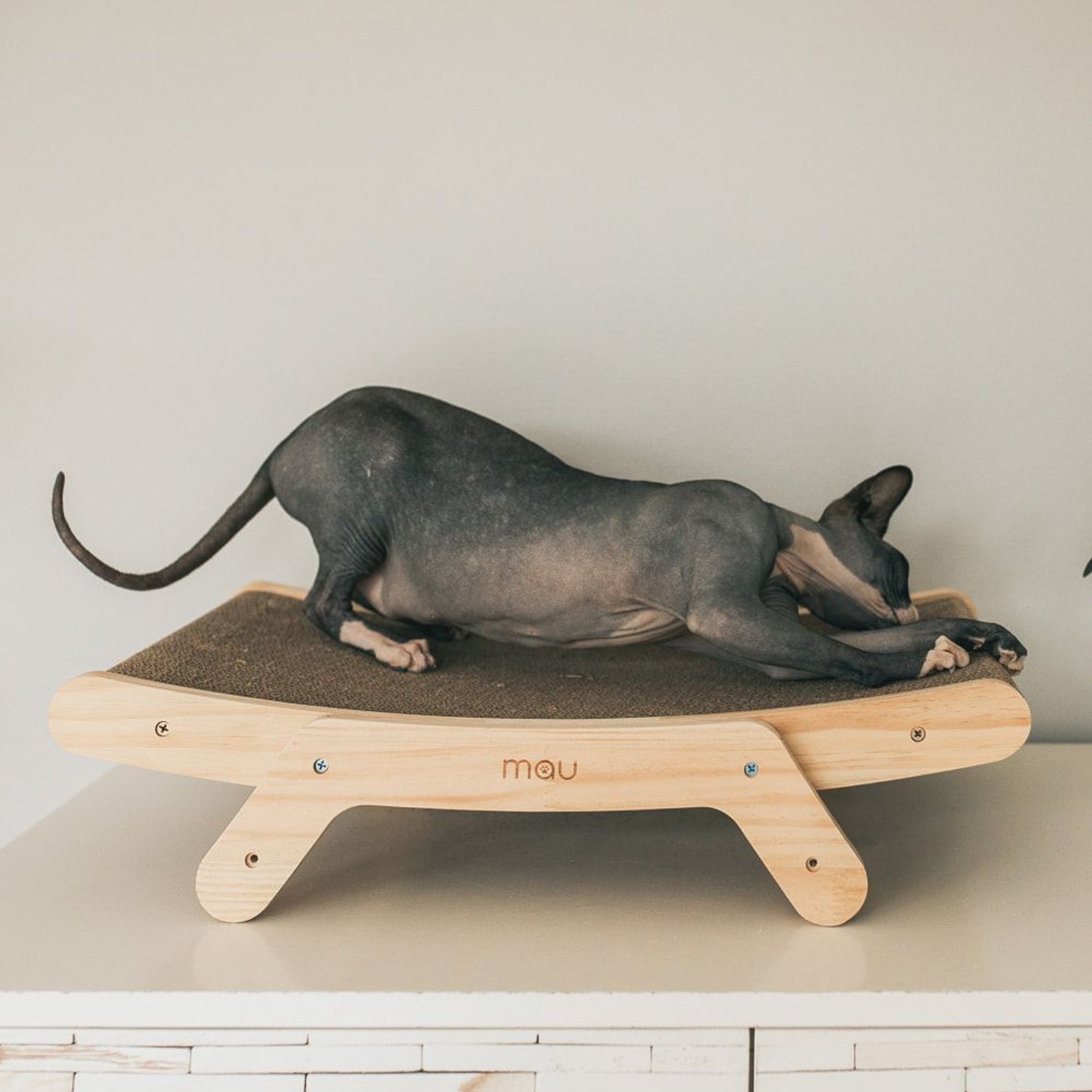 Mau Cardboard Cat Scratcher, Medium