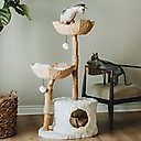 Mau Cento 46-in Modern Wooden Cat Tree & Condo, White