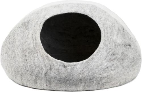 Show full view: Mau Horizon Large Wool Felt Cave Cat Bed, Light Gray slide 4 of 8