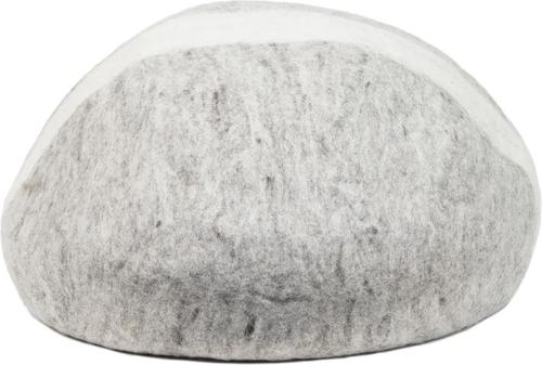 Show full view: Mau Horizon Large Wool Felt Cave Cat Bed, Light Gray slide 6 of 8