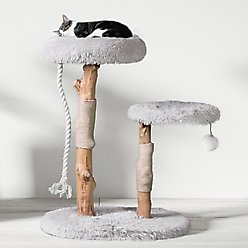 Mau Rizzo 32-in Modern Wooden Cat Tree, Gray