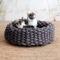 Show in main carousel: Mau Velvety Hand Woven Single Weave Cat Bed, Gray slide 7 of 11