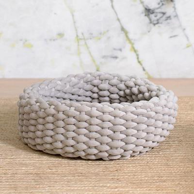 Show full view: Mau Velvety Hand Woven Single Weave Cat Bed, Taupe slide 2 of 6