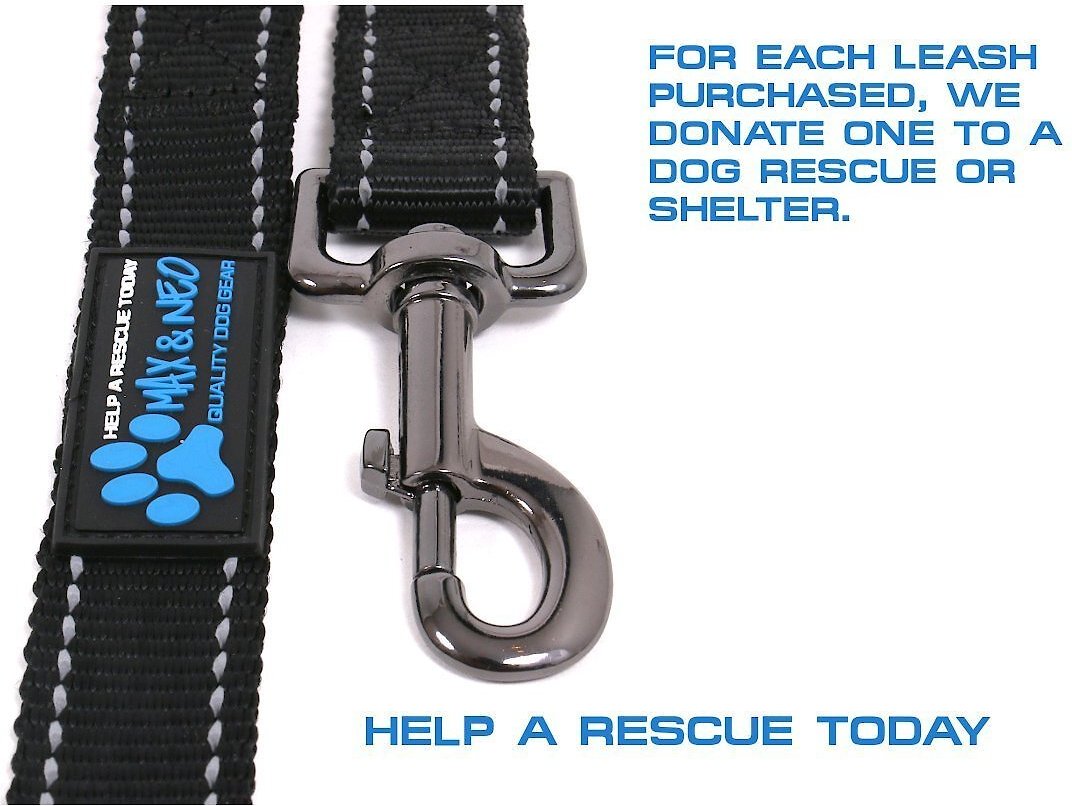 Max and Neo Dog Gear Nylon Reflective Double Dog Leash