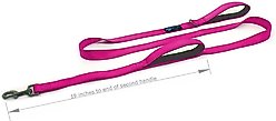 Max and Neo Dog Gear Nylon Reflective Double Dog Leash, Pink, 6-ft long, 1-in wide slide 2 of 8