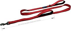 Max and Neo Dog Gear Nylon Reflective Double Dog Leash, Red, 6-ft long, 1-in wide slide 2 of 8