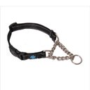 Max and Neo Dog Gear Nylon Reflective Martingale Dog Collar with Chain, Black, Large: 19.5 to 24.5-in neck, 1-in wide